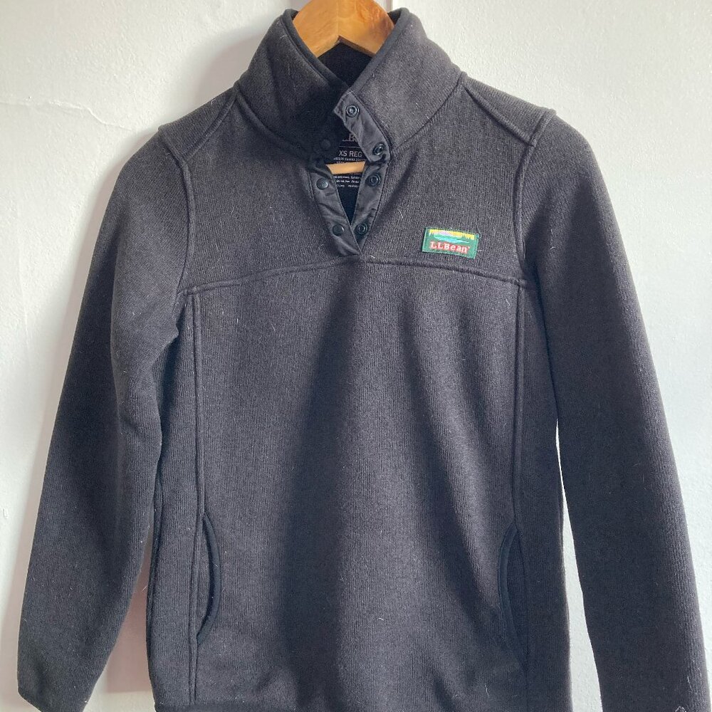 LL BEAN Sweater Fleece Women's XS Grey